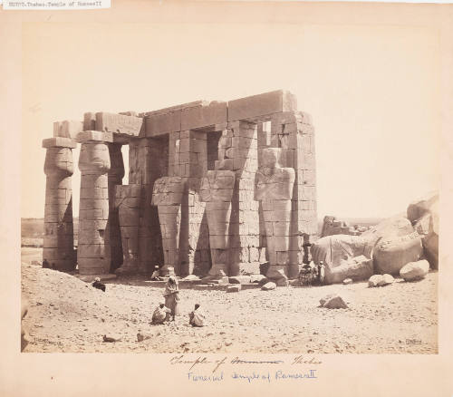 Thebes. The North Portico of the Memnonium, with Ruins of the Prostrate Colossus