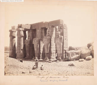 Thebes. The North Portico of the Memnonium, with Ruins of the Prostrate Colossus