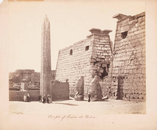 Thebes. Propylon of the Temple of Luxor, with the Obelisk