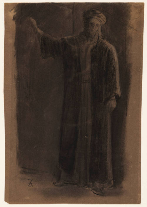 Man in Long Robe and Turban, Standing