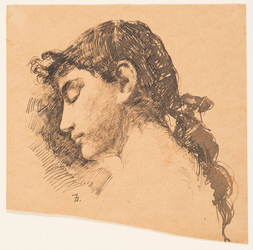 Head of a Young Woman, Left Profile View