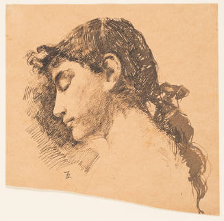 Head of a Young Woman, Left Profile View