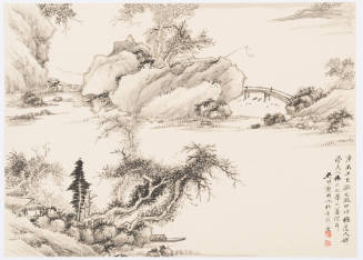 Landscape in the Style of Wen Zhengming and Wu Zhen