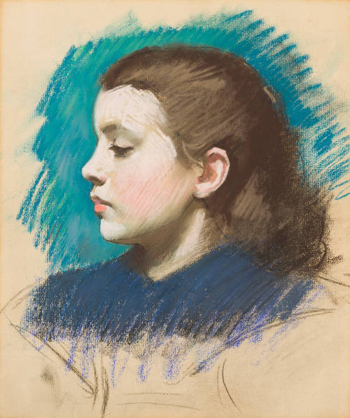 Head of Young Girl, Profile