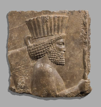 Fragment of a Stone Relief Depicting a Persepolitan Guard
