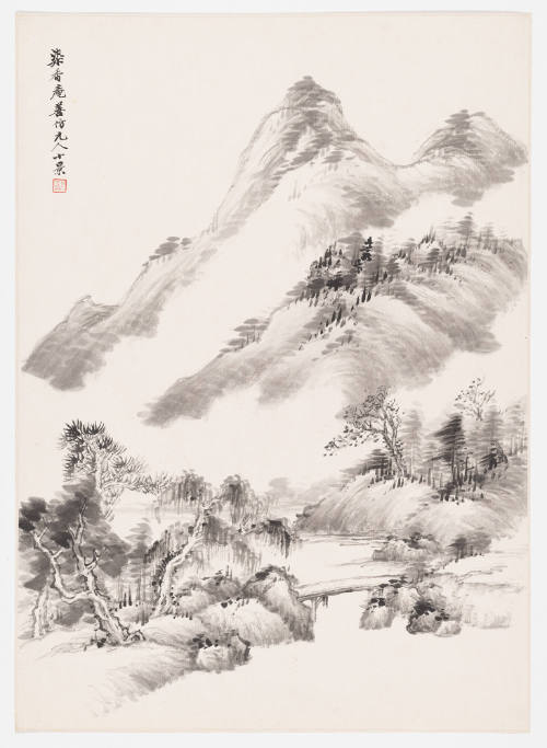 Landscape in Yuan Painting Style