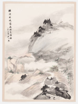 Passing Through Morning Mist in Mountains