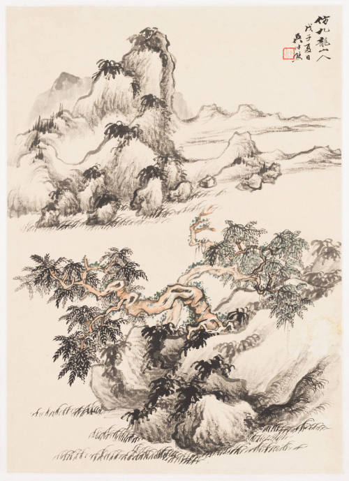 Landscape in the Style of Jiulong Sanren (Wang Fu)