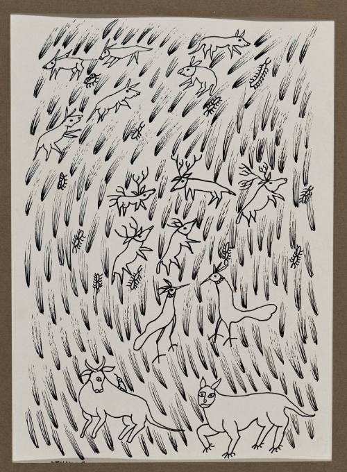 Untitled (Animals, Birds, and Insects in the Grass)