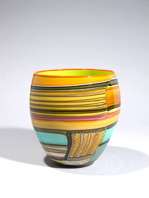 Aunt Fran's Blanket Basket, 2024, Dan Friday (Lummi, b. 1975), glass, Museum Purchase: Gift of …