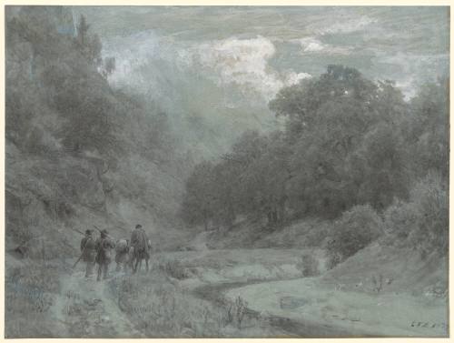 Forest Scene and Figures