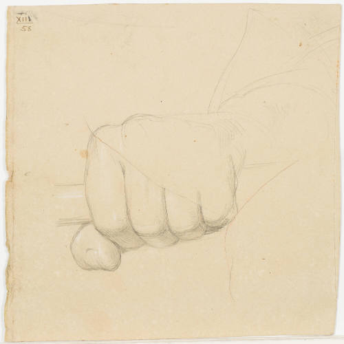 Study of Hand Holding a Staff