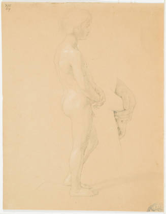 Boy, Nude (to the Right) Detail of Folding Hands