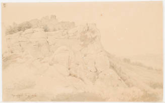 Rocky Mountain with View onto Hilly Landscape - Regenstein