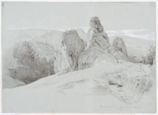 Study of Rocks in Wooded Landscape - Teufelsmauer Bei Timmenrode