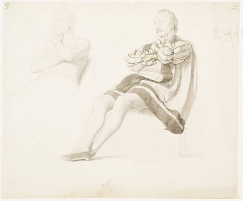 Two Studies of a Seated Man