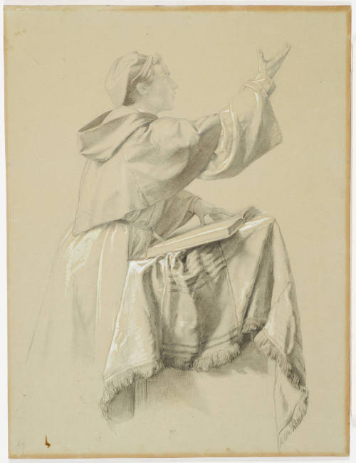 Young Man Wearing Monk's Cowl