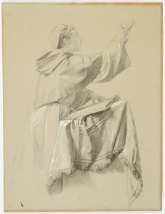 Young Man Wearing Monk's Cowl