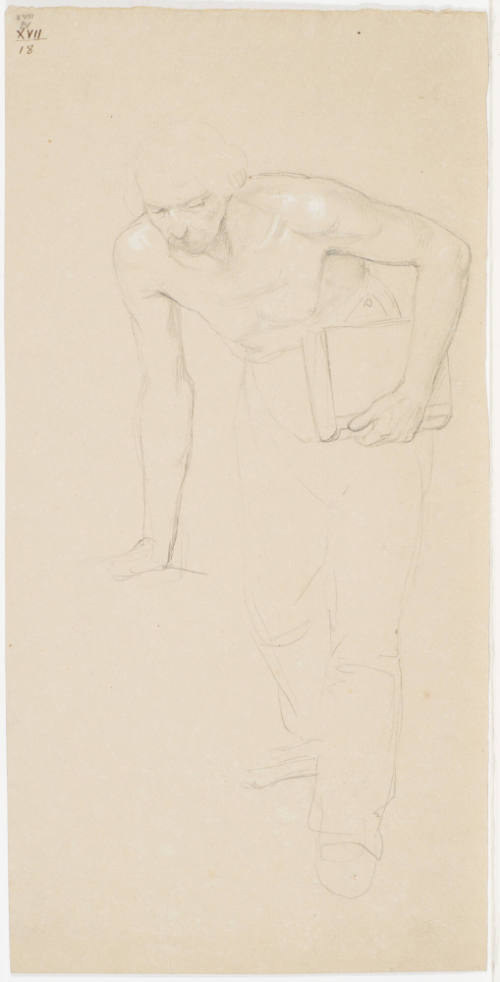 Sketch of Stooping Man