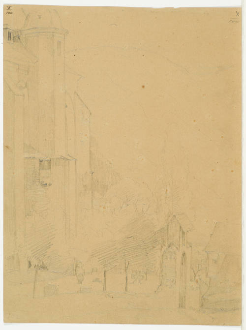 Part of a Church in Hilly Landscape