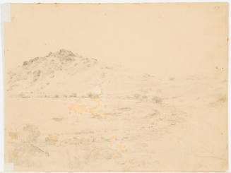 Hilly Landscape and Lake (Outside Folded Double Sheet)