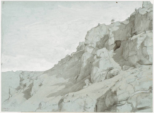 Rocky Slope with Natural Arch
