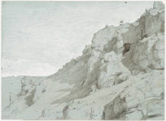 Rocky Slope with Natural Arch