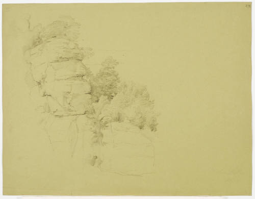 Sketch of Piled Rocks - Near Dahn