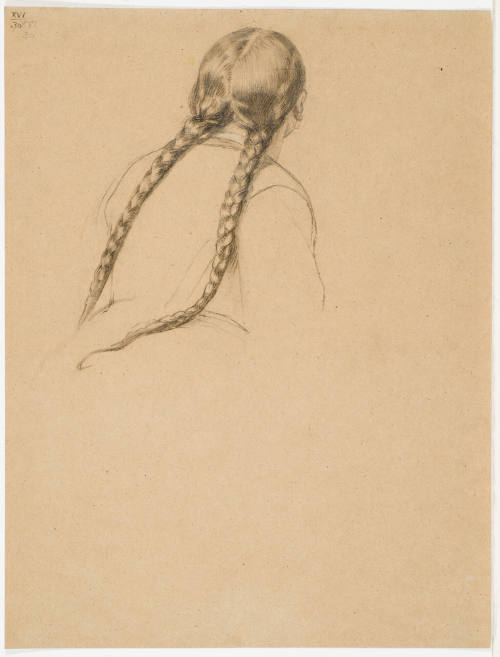 Study of a Girl with Braids
