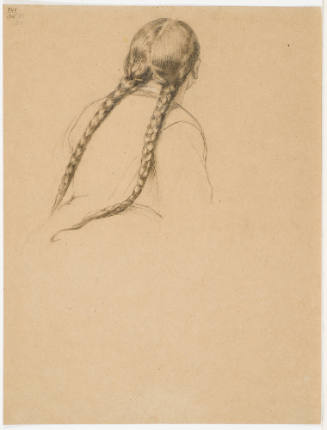 Study of a Girl with Braids