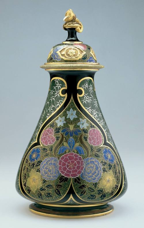 "Indian" Vase and Lid