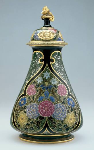 "Indian" Vase and Lid