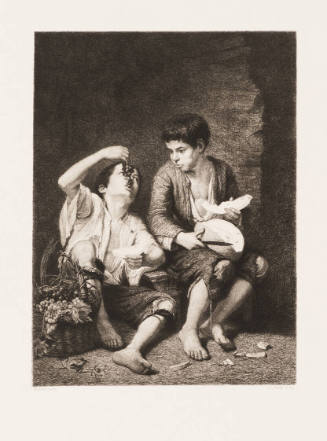 Two Boys of Seville Eating a Melon and Grapes