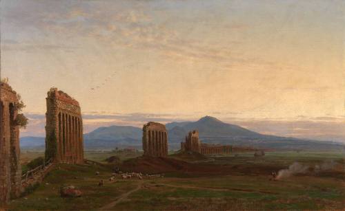 View of the Claudean Aqueduct Near Rome