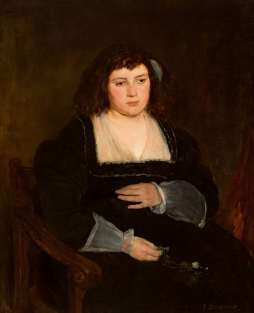 Woman with Forget-Me-Nots