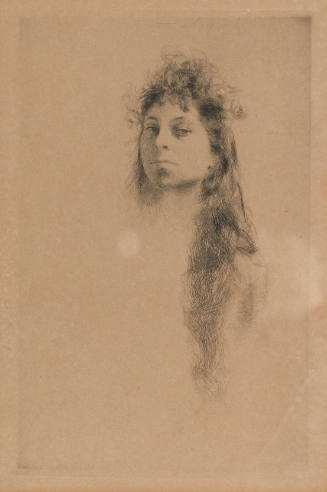 Head of Girl, with Long Hair