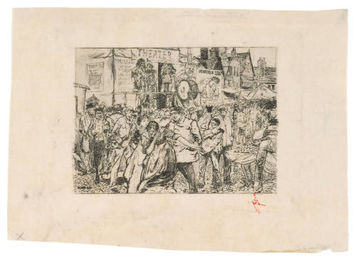 A London Suburb (Illustration for Hawthorn) (The Greenwich Fair)