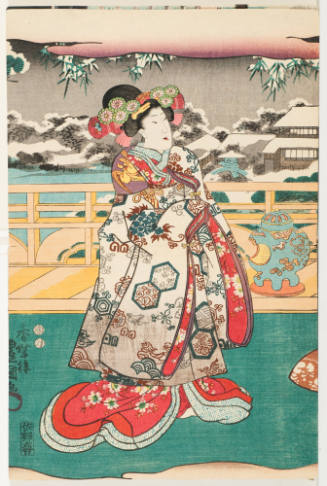 Woman and Winter Landscape