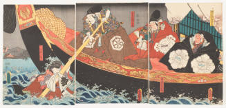 Actors Senso Jūrō Kanuji, a Lord of Hida Province, Saitō Ichirō Sanemon and Kuranosuke's Daughter, Koman