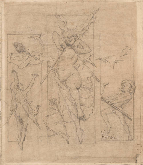 Satyr Woman and Two Children