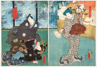 Actors as Omine, Fukuoka Mitsugi and Aburaya Okon