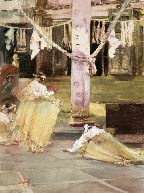 At Prayer, Temple Interior