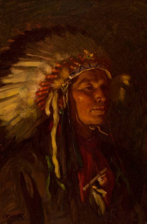 Strikes His Enemy Pretty, Crow (By Firelight)