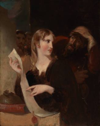 Portia, Merchant of Venice (Recto) / Sketch of a Woman's Head (Verso)