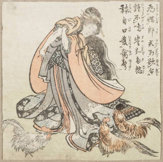Woman with Roosters