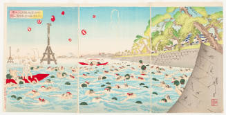The Tokugawa Shōgun Watches the Boatmen Fighting with Watermelons at the Ohama Palace