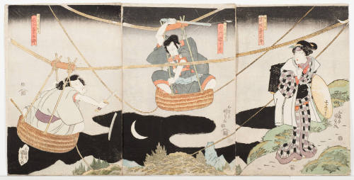 The Actors Iwai Kumesaburo, Ichikawa Danjūrō VII and Onoe Kikugorō III