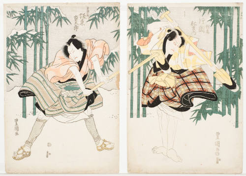 Kataoka Nizaemon as Yokozo and Bando Jutaro as Jihizo