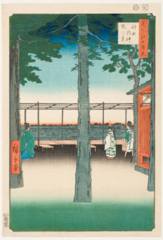 No. 10, Dawn at Kanda Myōjin Shrine (Kanda Myōjin akebono no kei)