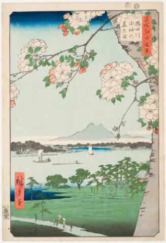 No. 35, Sujin Grove and Masaki on the Sumida River (Sumidagawa Suijinnomori Masaki)